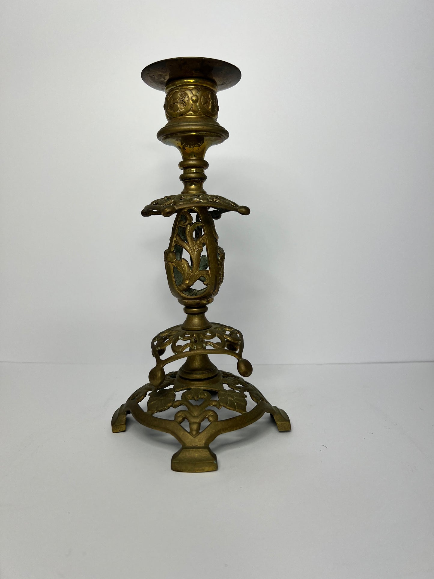 Pair of Victorian style Cast Brass Candlesticks