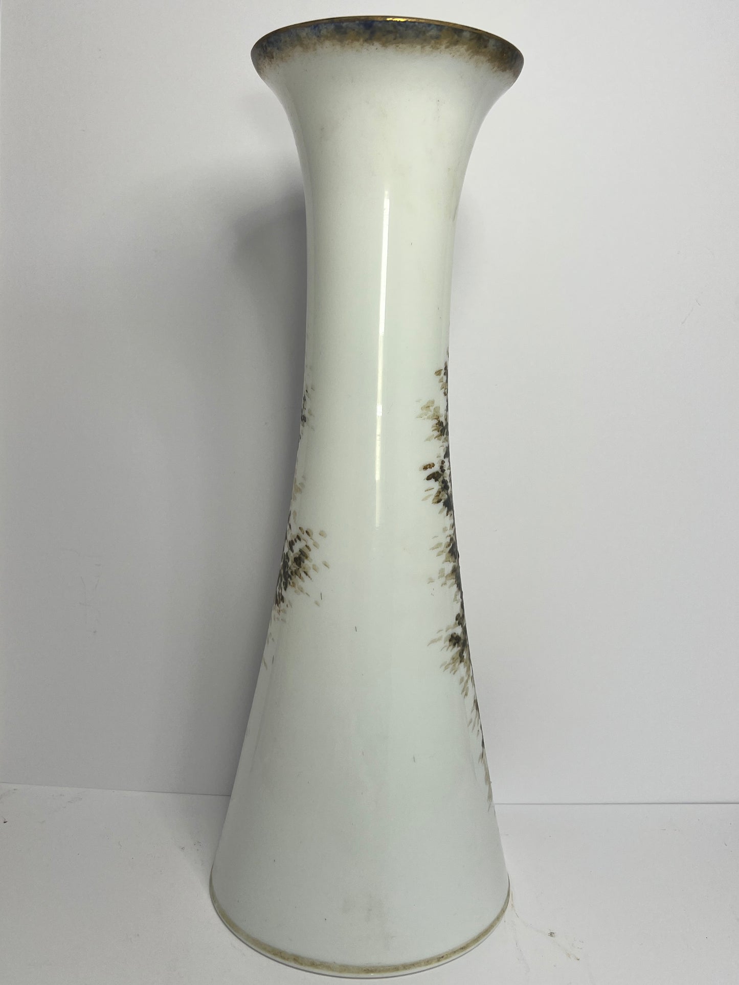 Vintage Victorian Bristol Glass Cylinder Pillar Vase