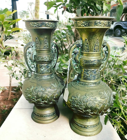 Vase With Handles, Bronze, Japan, Meiji Era (1868-1912).