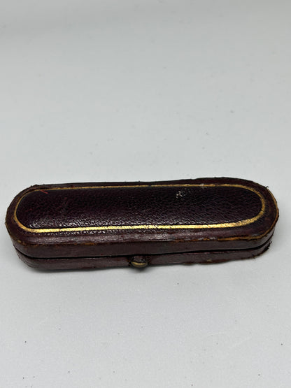 Antique Egg Yolk Amber Cigar Holder In Case