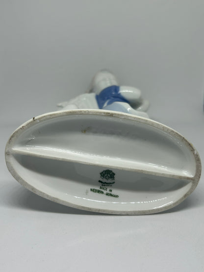 VINTAGE GEROLD PORZELLAN BAVARIA GIRL WITH GOOSE 7003/A West Germany