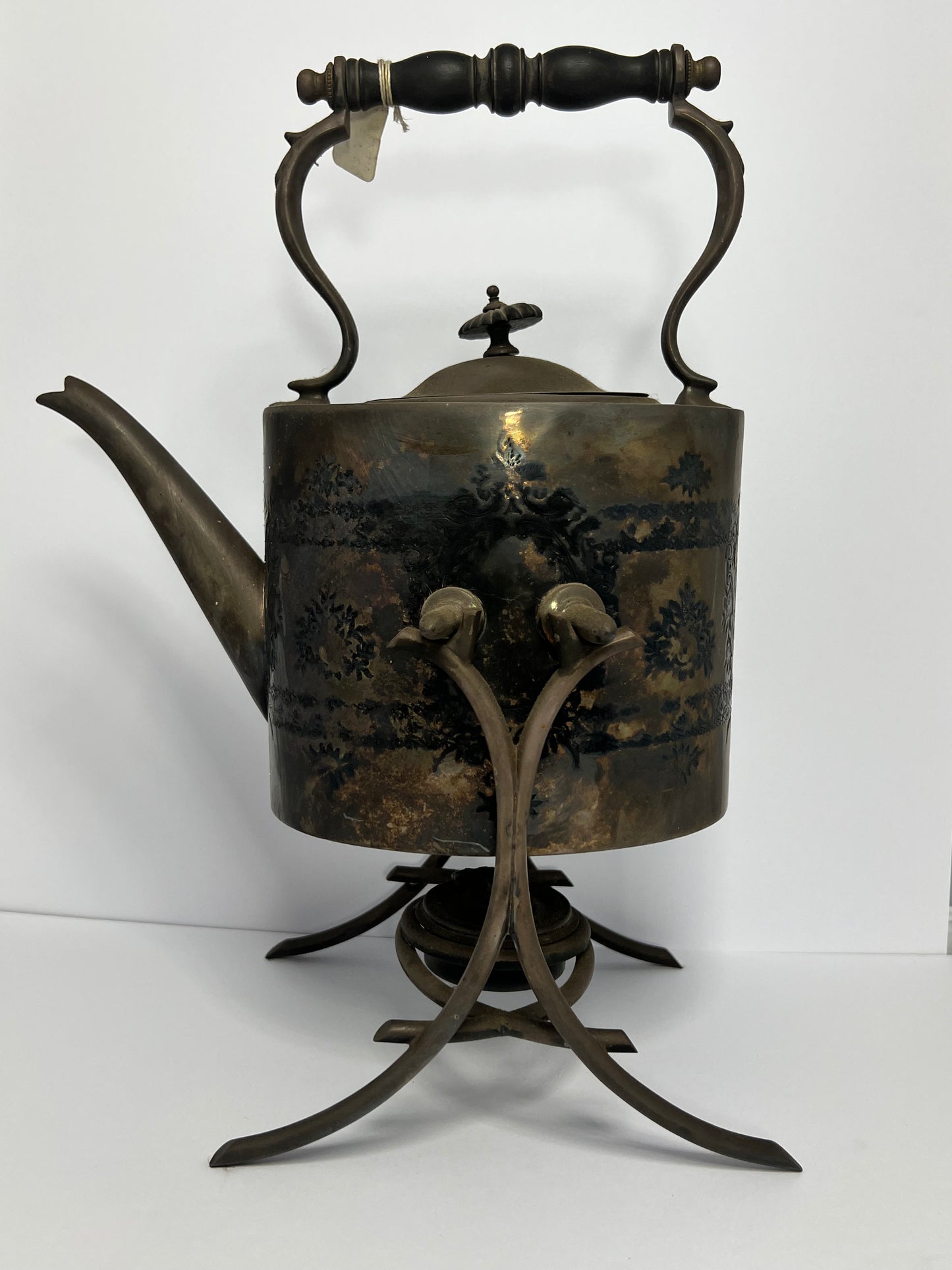 Aesthetic Movement Brass Kettle On Stand