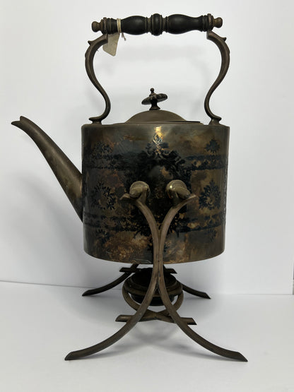 Aesthetic Movement Brass Kettle On Stand