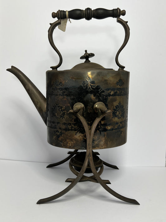 Aesthetic Movement Brass Kettle On Stand