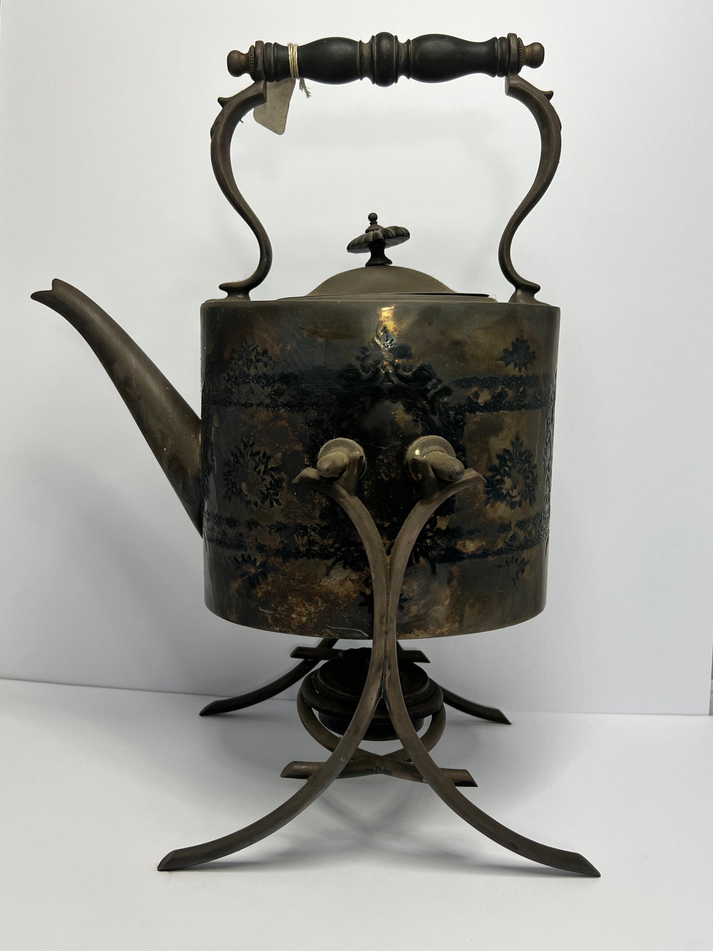 Aesthetic Movement Brass Kettle On Stand
