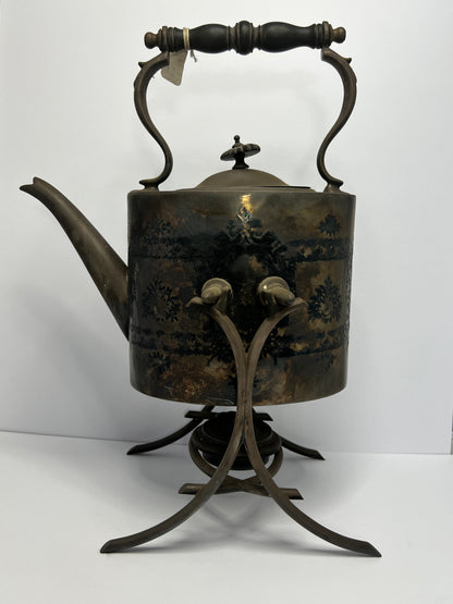 Aesthetic Movement Brass Kettle On Stand