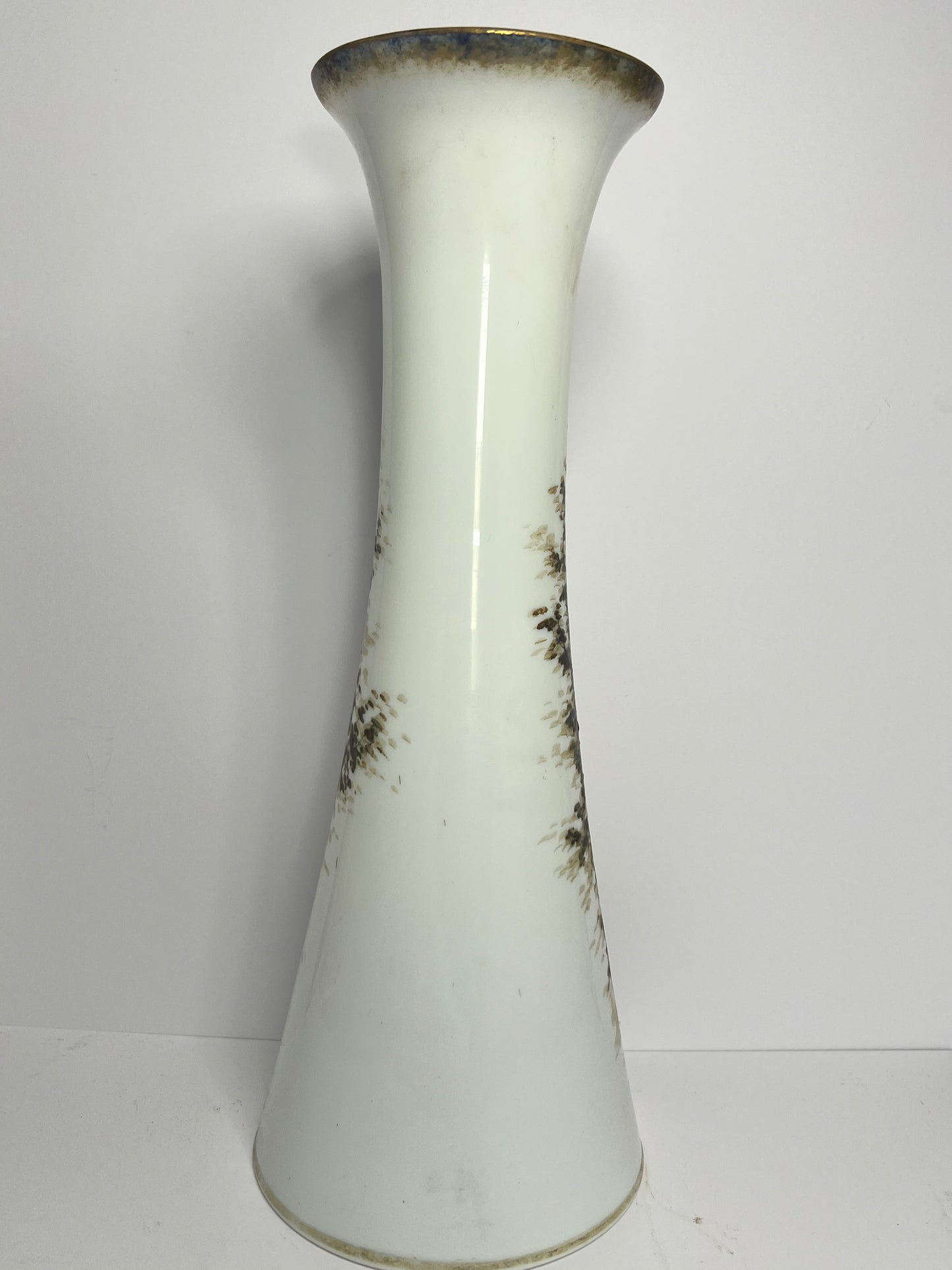 Vintage Victorian Bristol Glass Cylinder Pillar Vase