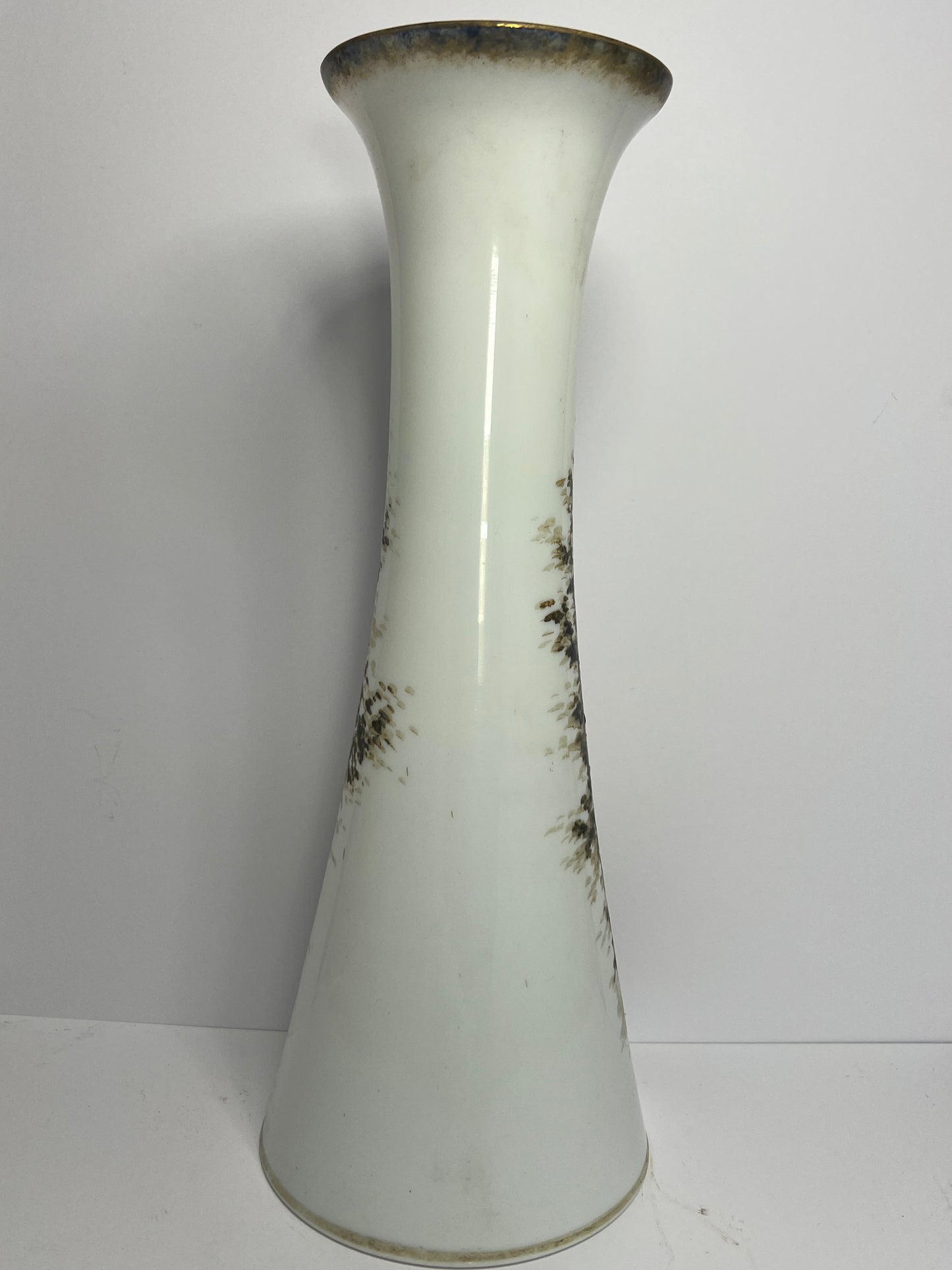 Vintage Victorian Bristol Glass Cylinder Pillar Vase